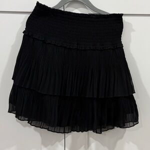 Katie J NYC Black Pleated Skirt